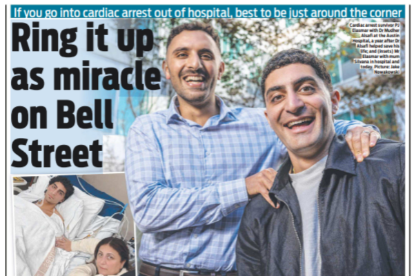 Herald Sun news article of PJ, Austin Health patient who is the face of Austin Health's ICU Tax Appeal